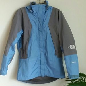 The North Face gore tex coat women's small blue